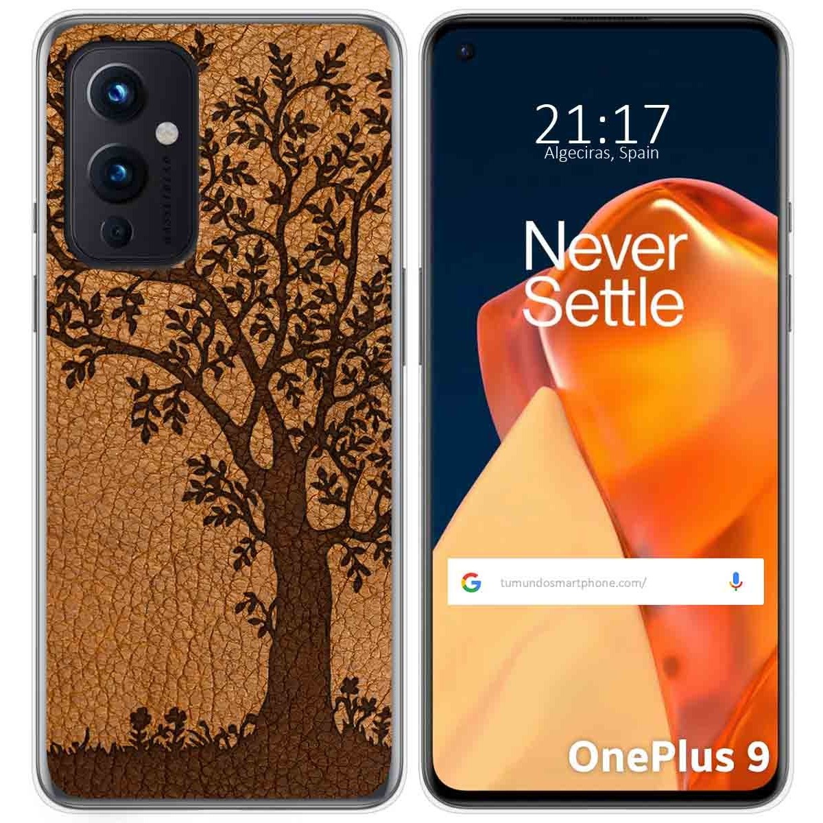 Funda Gel Tpu para OnePlus 9 5G diseño Cuero 03 Dibujos