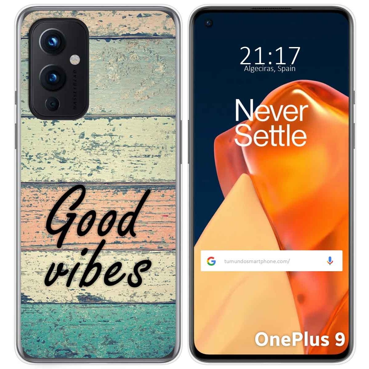 Funda Gel Tpu para OnePlus 9 5G diseño Madera 01 Dibujos