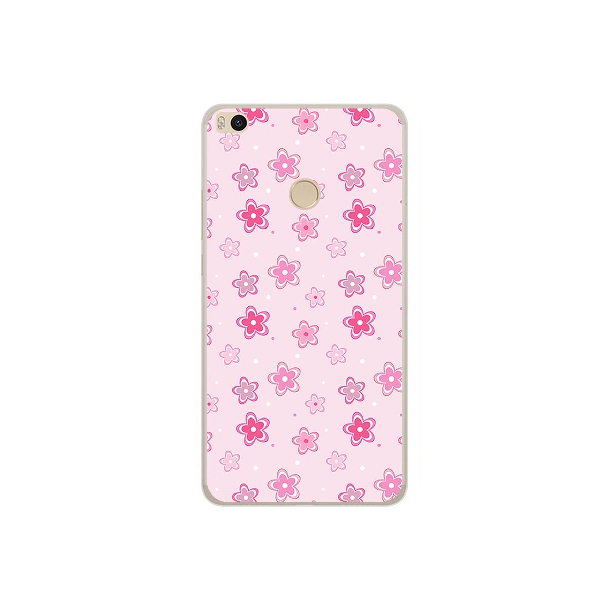 Funda Gel Tpu para Xiaomi Mi Max 2 Diseño Flores Dibujos