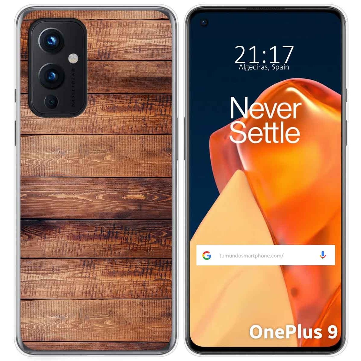 Funda Gel Tpu para OnePlus 9 5G diseño Madera 02 Dibujos