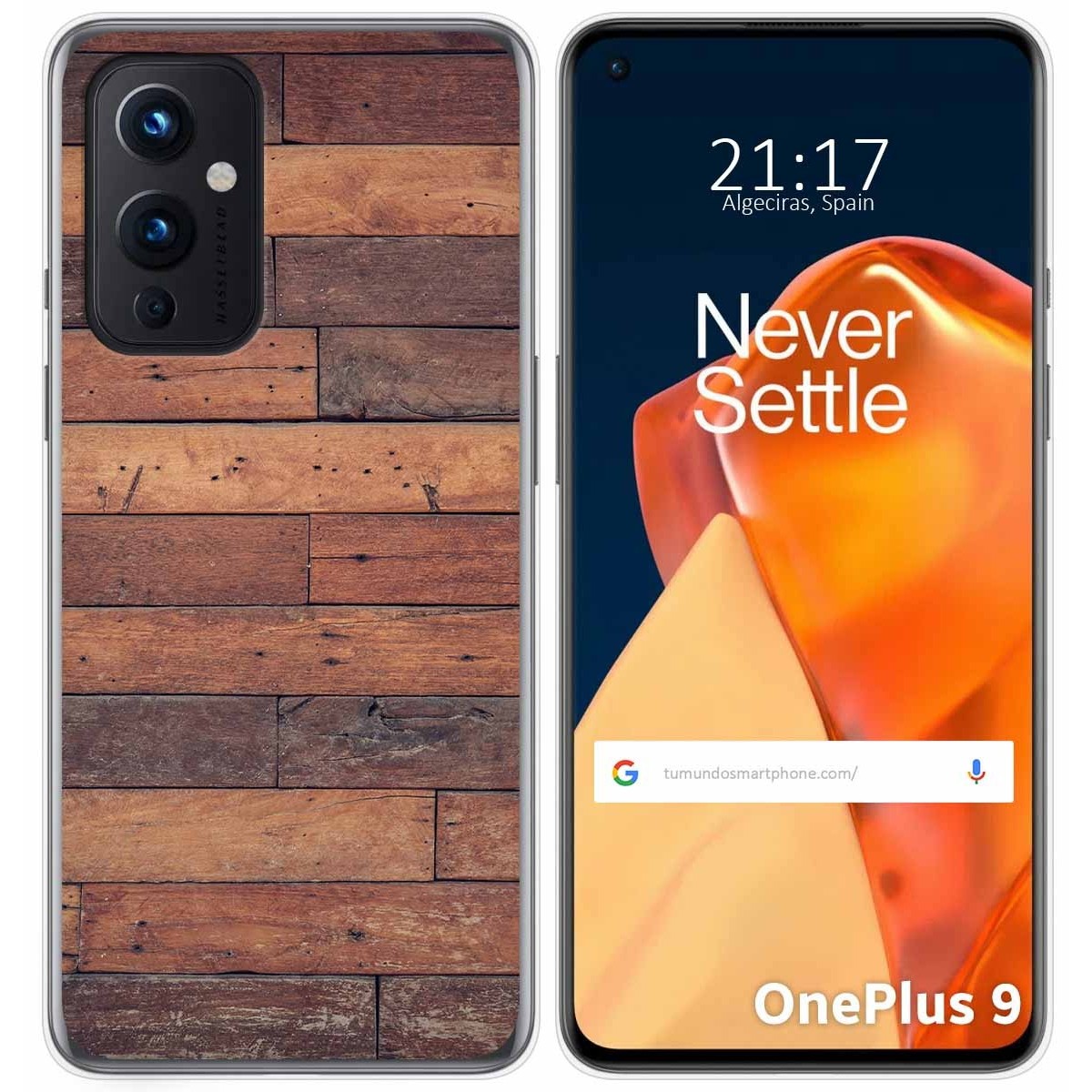 Funda Gel Tpu para OnePlus 9 5G diseño Madera 03 Dibujos