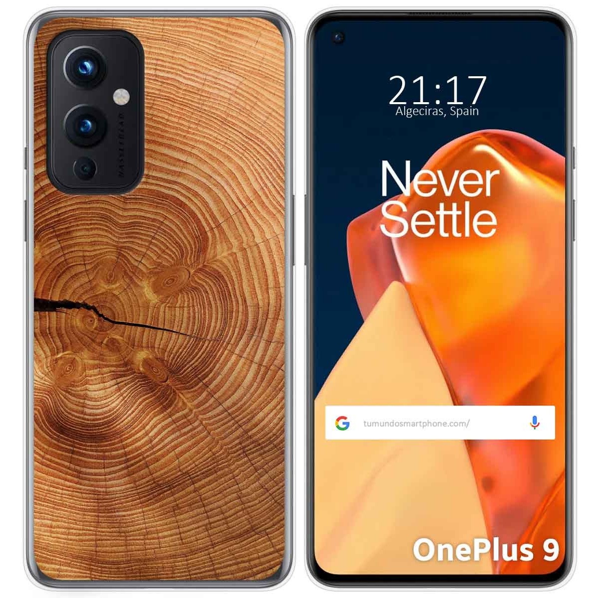 Funda Gel Tpu para OnePlus 9 5G diseño Madera 04 Dibujos