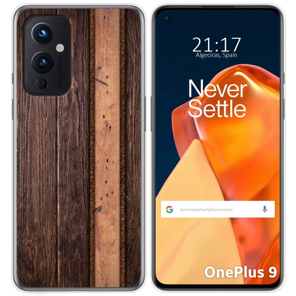 Funda Gel Tpu para OnePlus 9 5G diseño Madera 05 Dibujos
