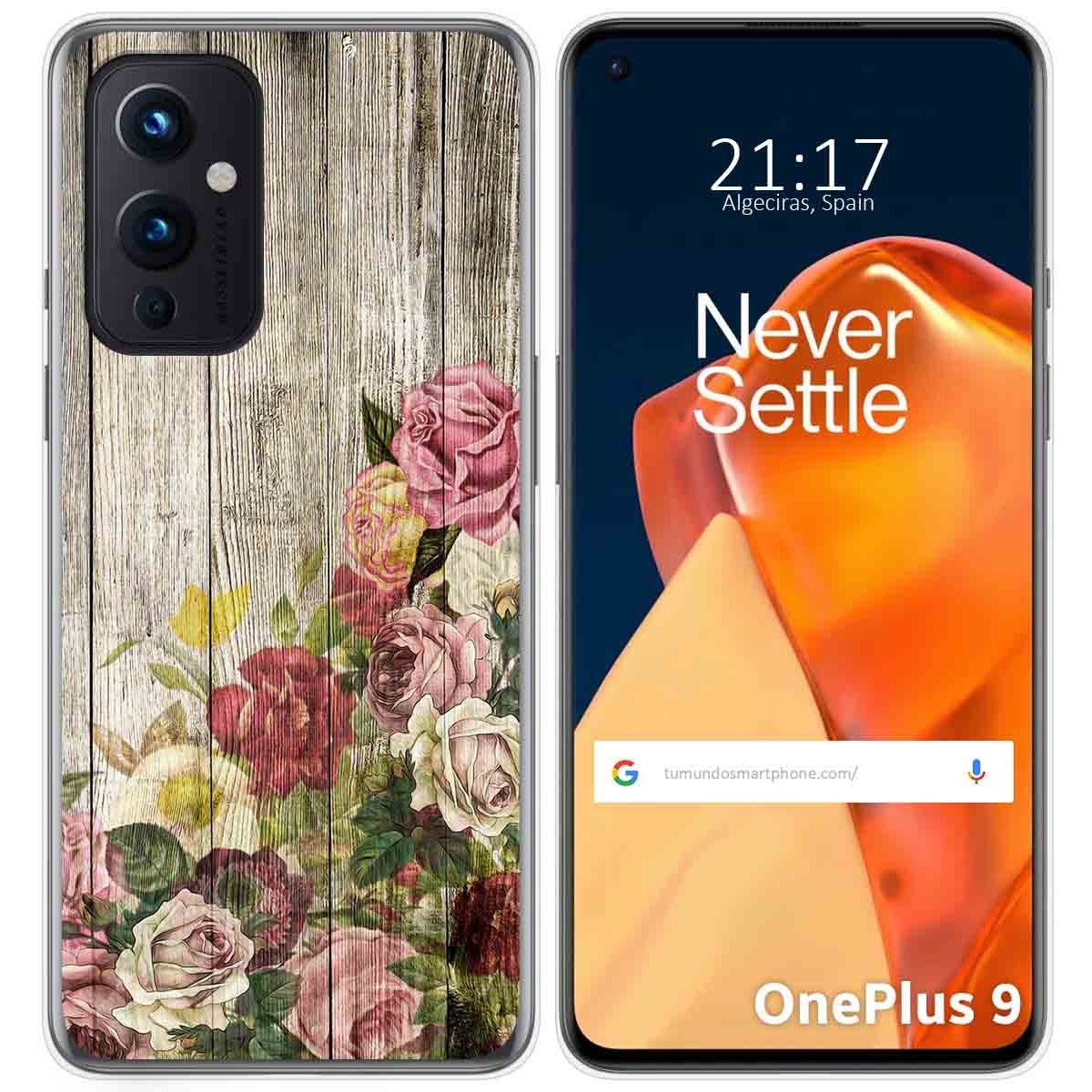 Funda Gel Tpu para OnePlus 9 5G diseño Madera 08 Dibujos