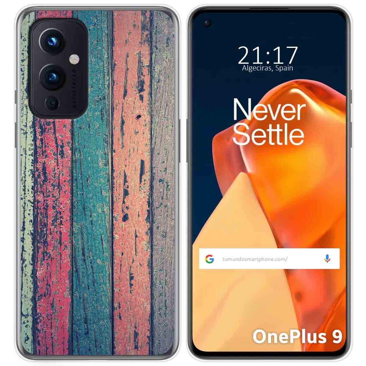 Funda Gel Tpu para OnePlus 9 5G diseño Madera 10 Dibujos