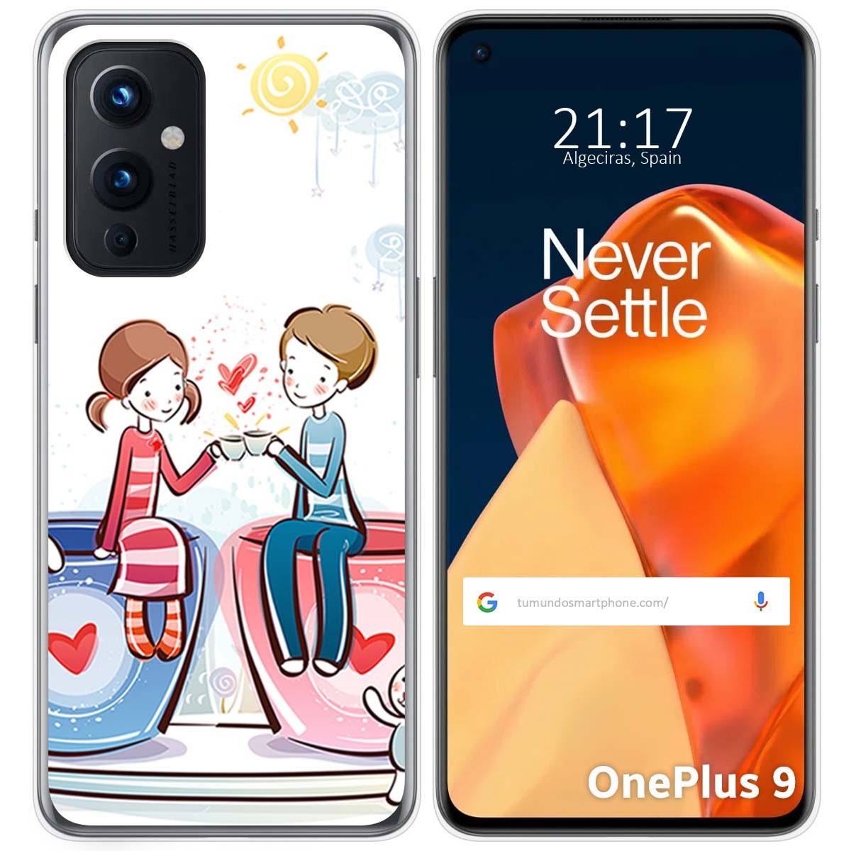 Funda Gel Tpu para OnePlus 9 5G diseño Café Dibujos