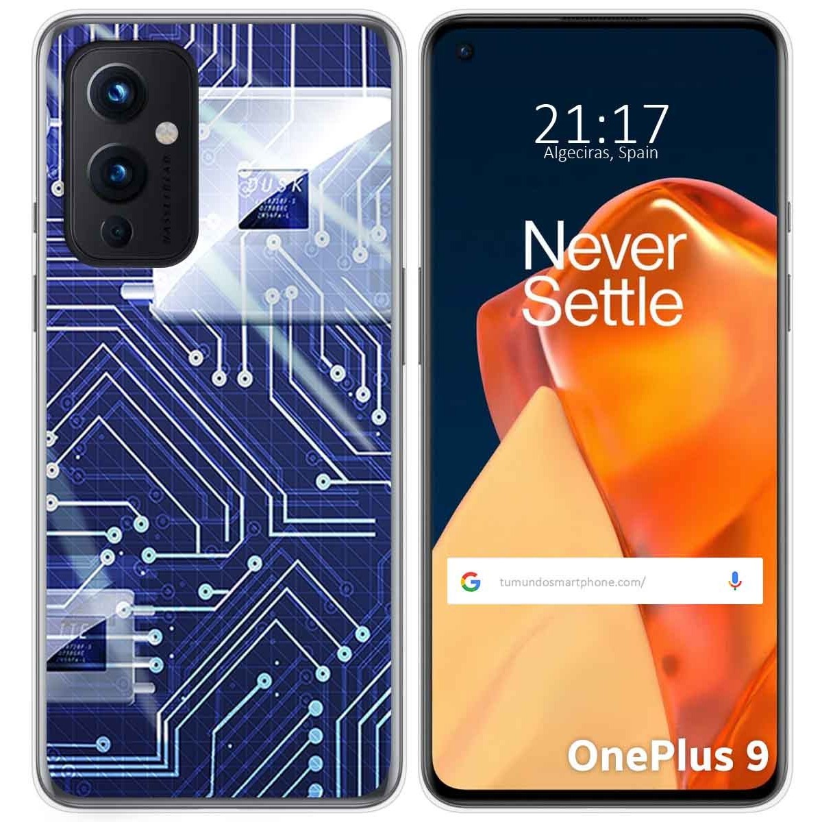 Funda Gel Tpu para OnePlus 9 5G diseño Circuito Dibujos