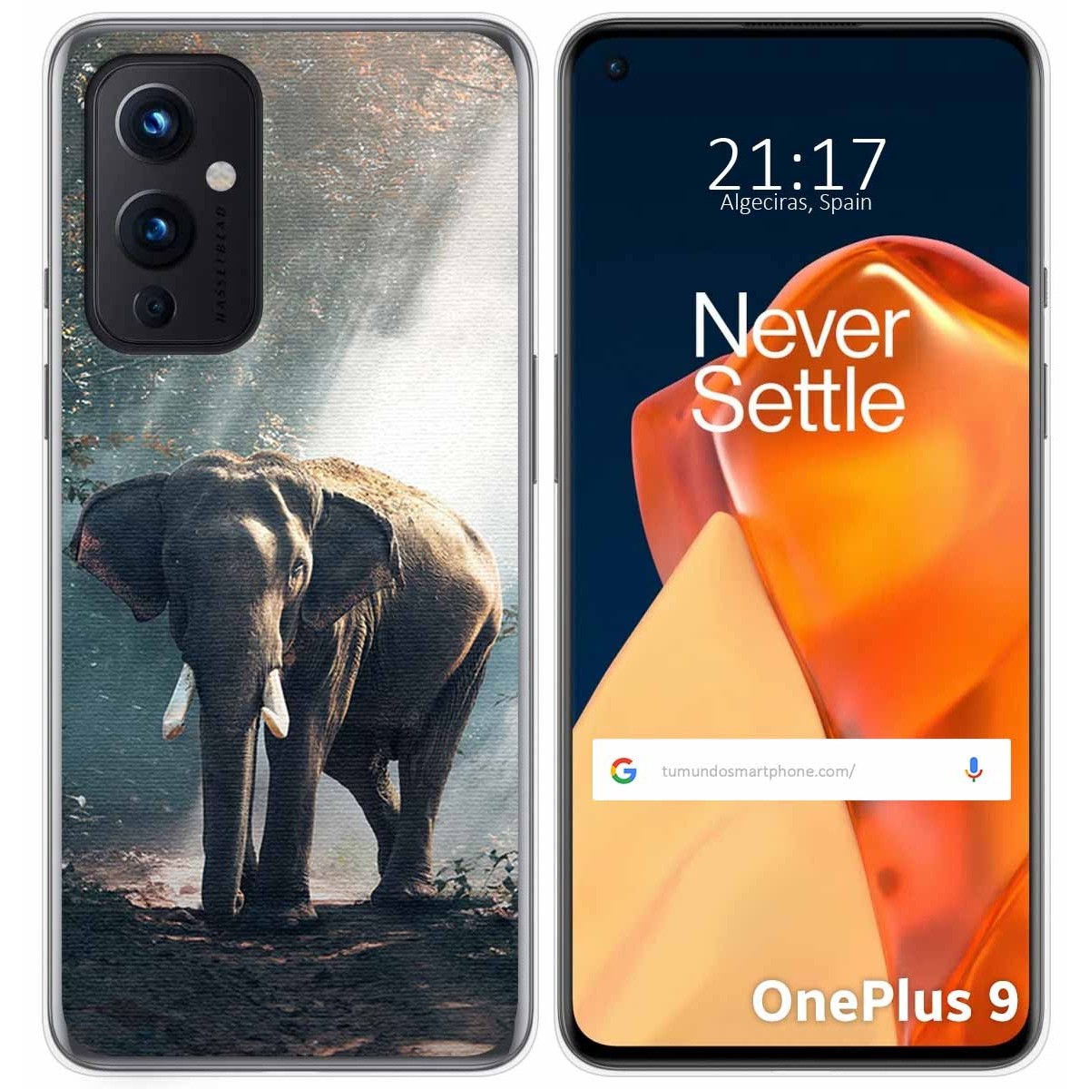 Funda Gel Tpu para OnePlus 9 5G diseño Elefante Dibujos
