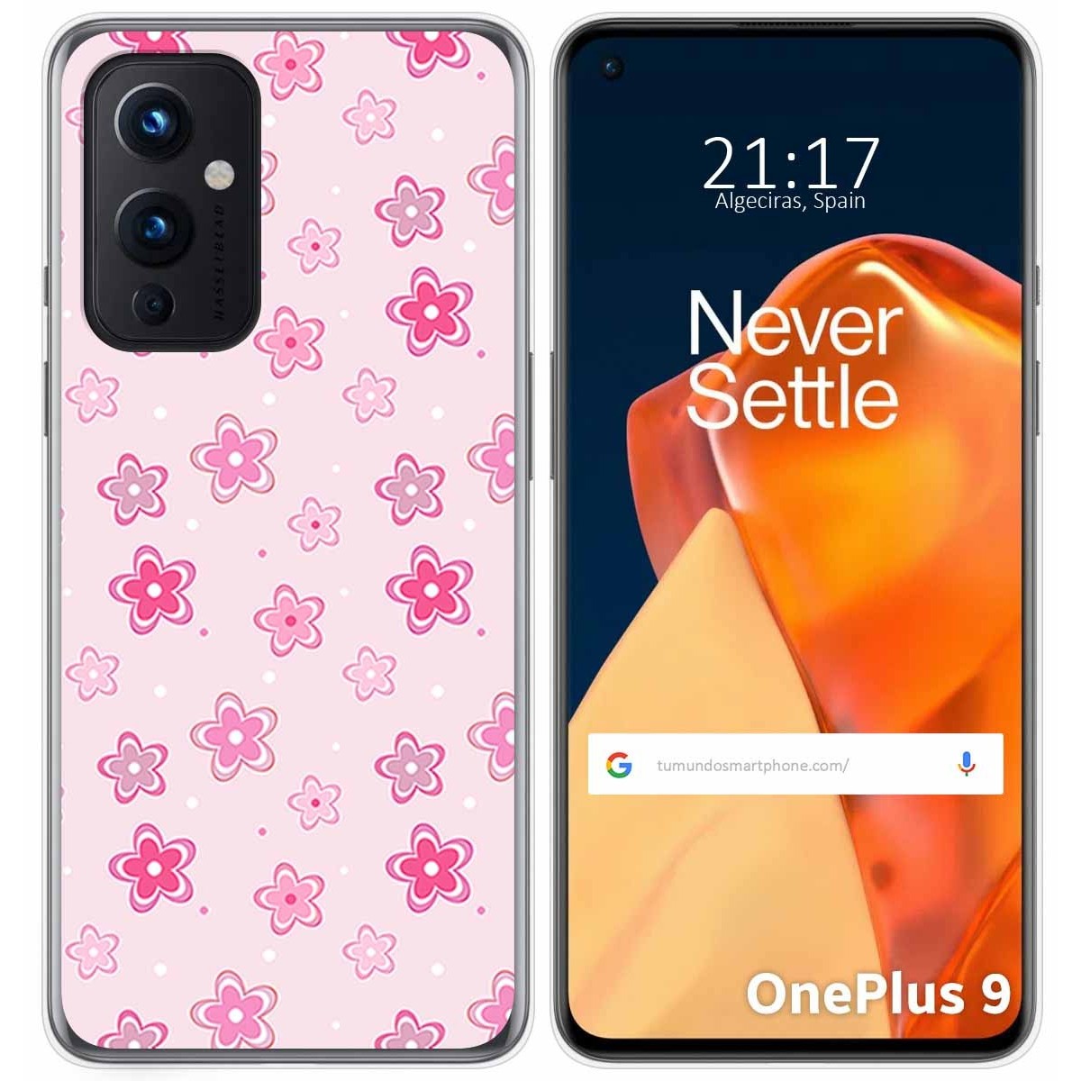 Funda Gel Tpu para OnePlus 9 5G diseño Flores Dibujos