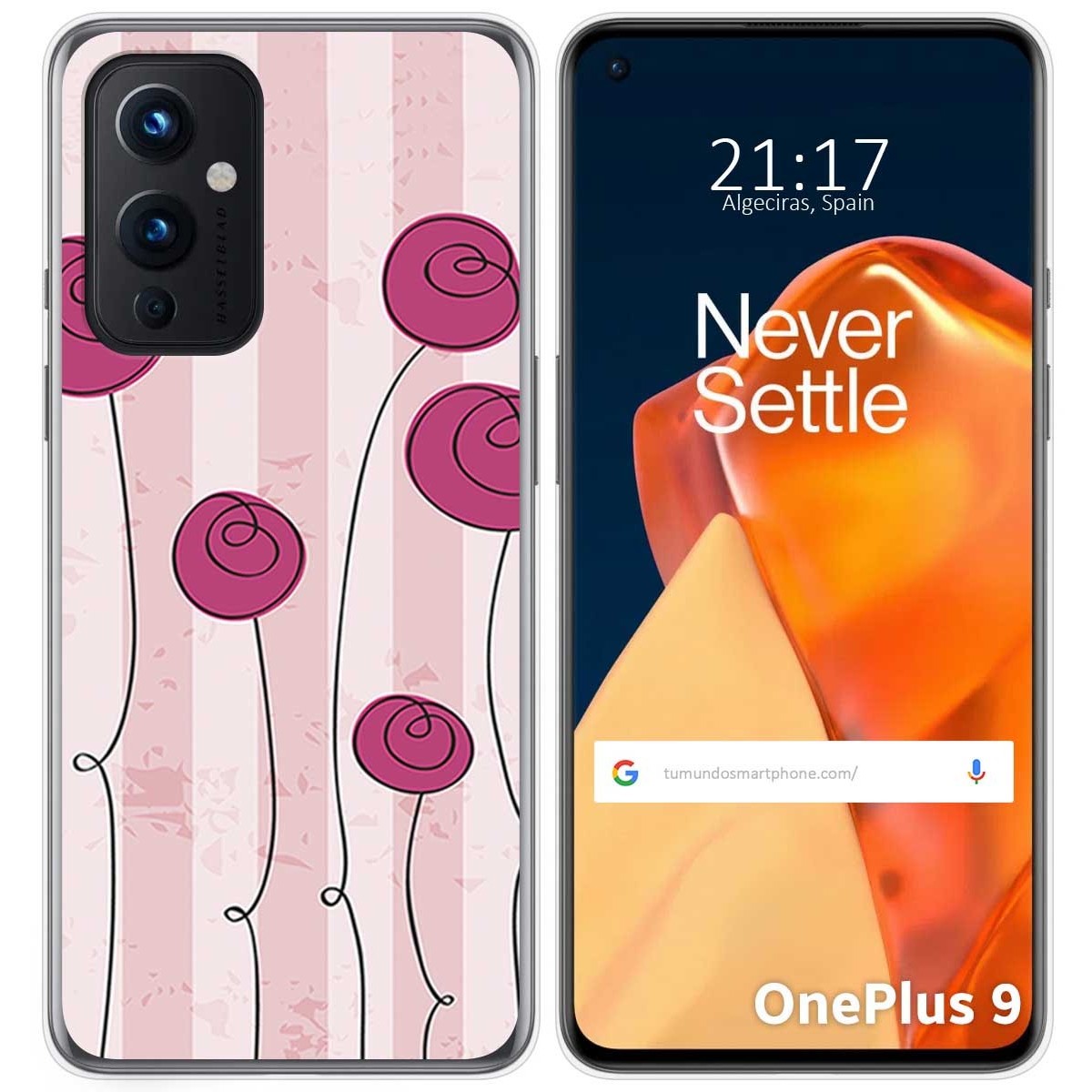 Funda Gel Tpu para OnePlus 9 5G diseño Flores Vintage Dibujos