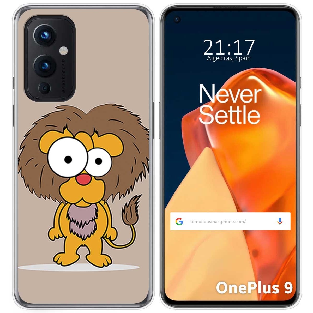 Funda Gel Tpu para OnePlus 9 5G diseño Leon Dibujos