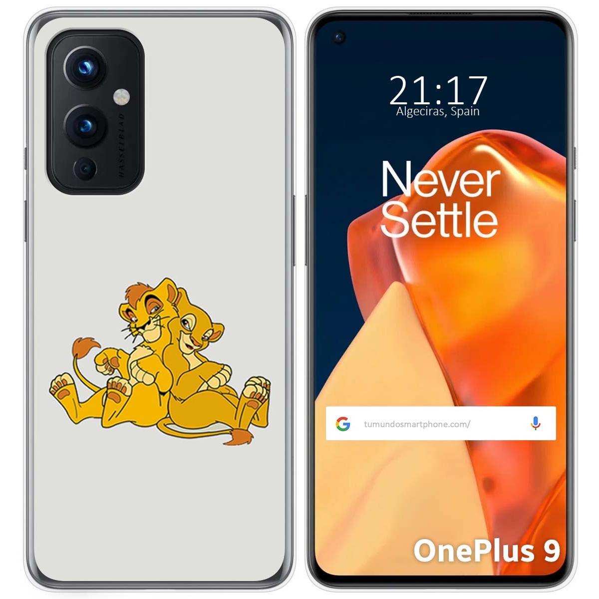 Funda Gel Tpu para OnePlus 9 5G diseño Leones Dibujos