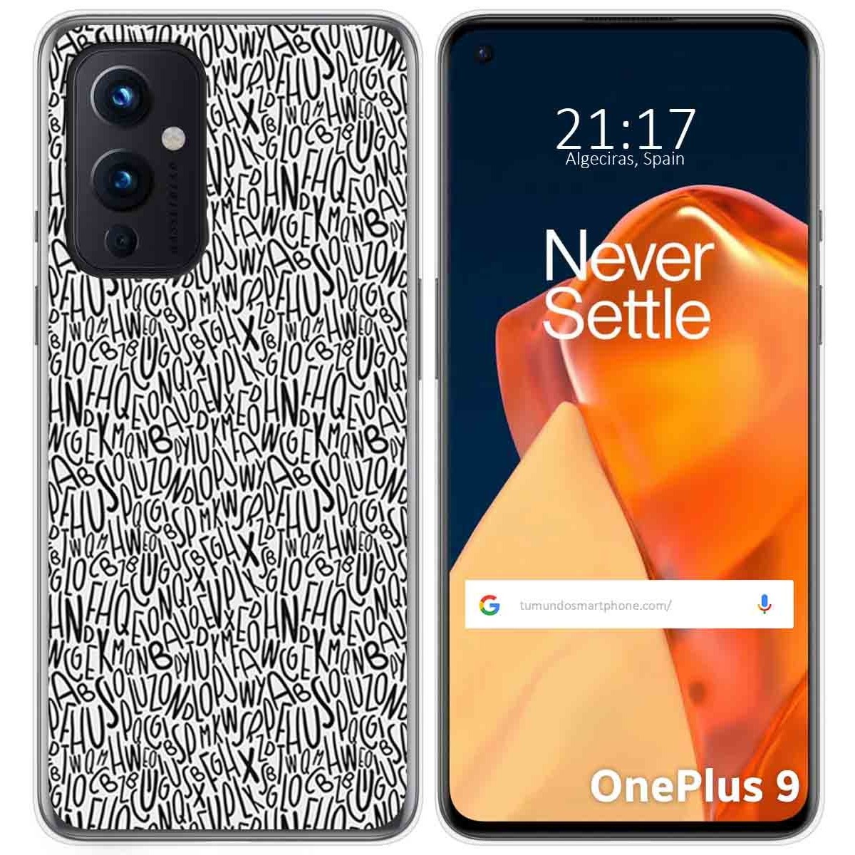 Funda Gel Tpu para OnePlus 9 5G diseño Letras Dibujos