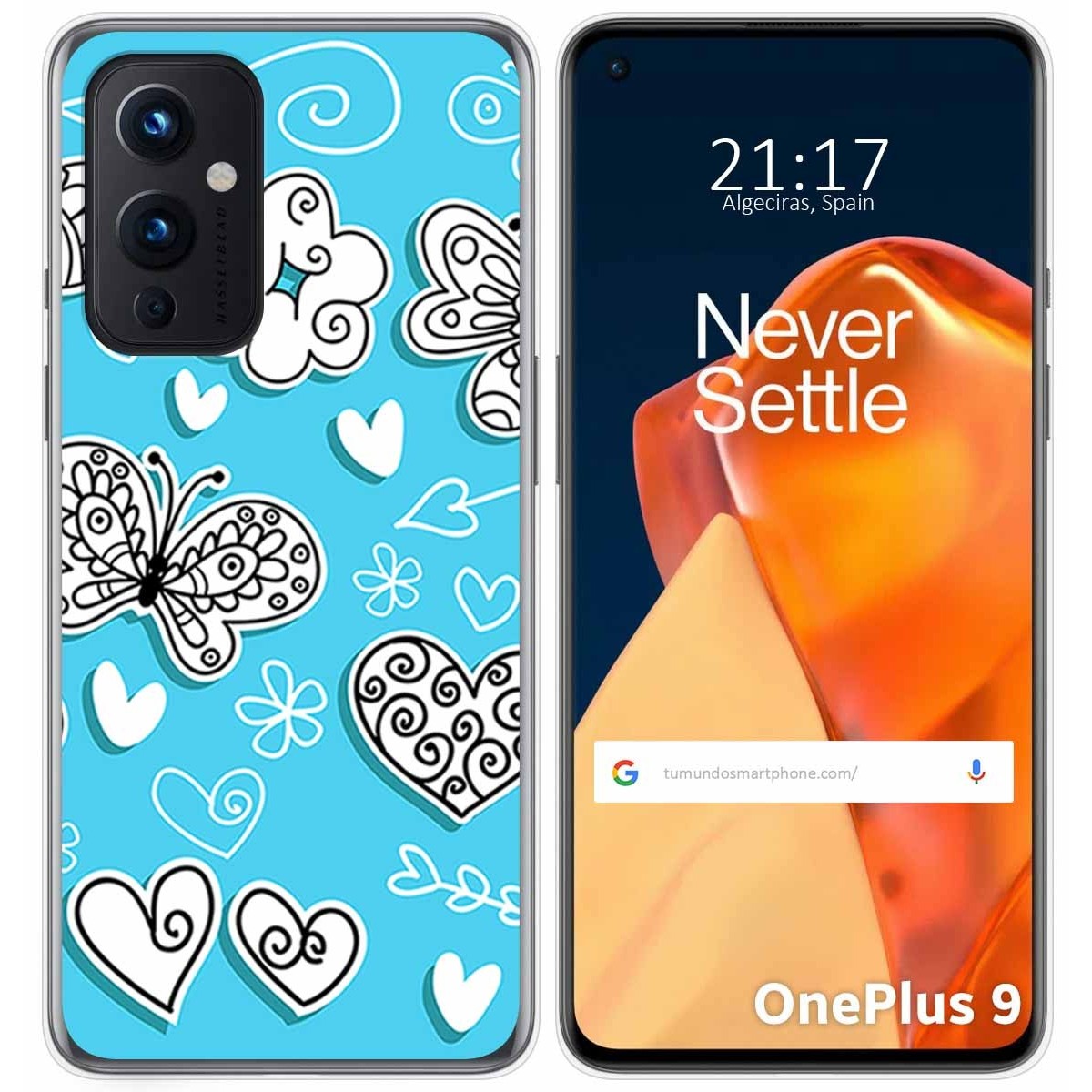 Funda Gel Tpu para OnePlus 9 5G diseño Mariposas Dibujos