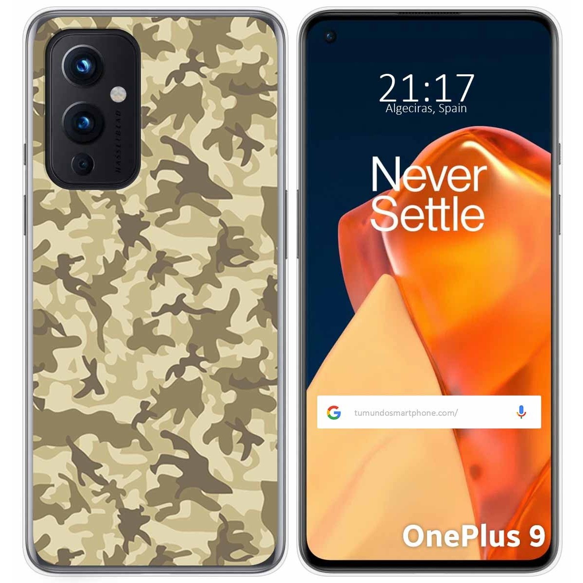 Funda Gel Tpu para OnePlus 9 5G diseño Sand Camuflaje Dibujos
