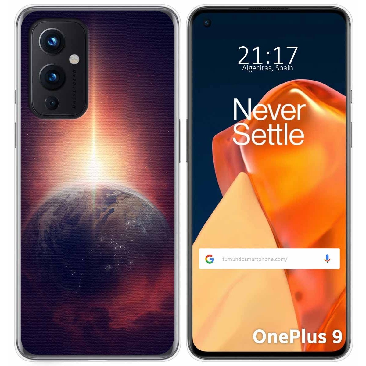 Funda Gel Tpu para OnePlus 9 5G diseño Tierra Dibujos
