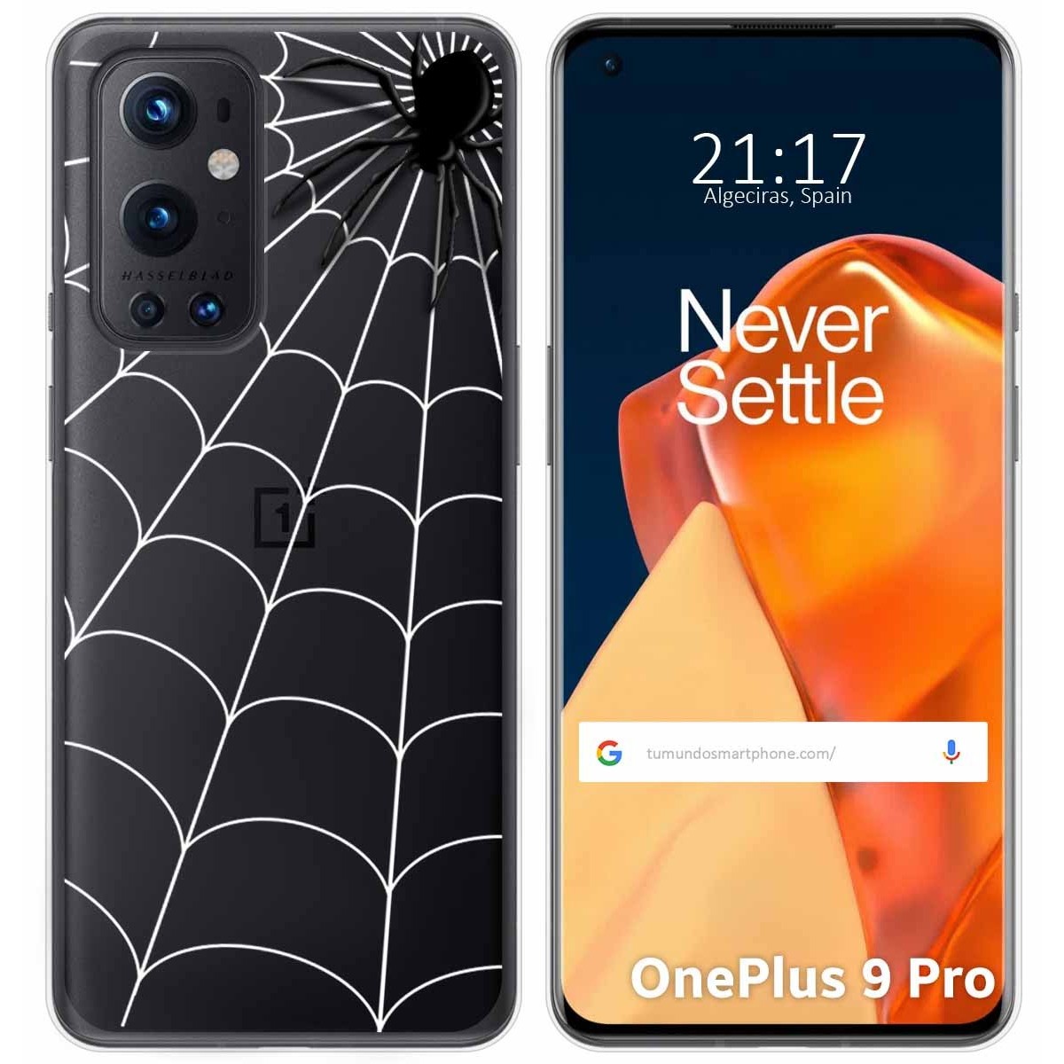 Funda Gel Transparente para OnePlus 9 Pro 5G diseño Araña Dibujos