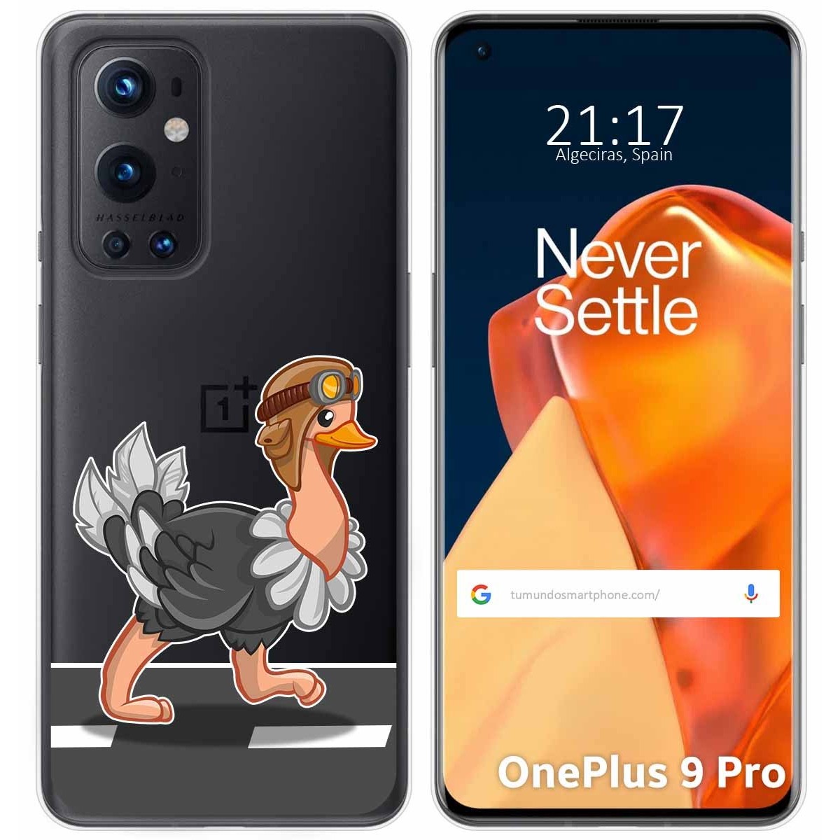 Funda Gel Transparente para OnePlus 9 Pro 5G diseño Avestruz Dibujos