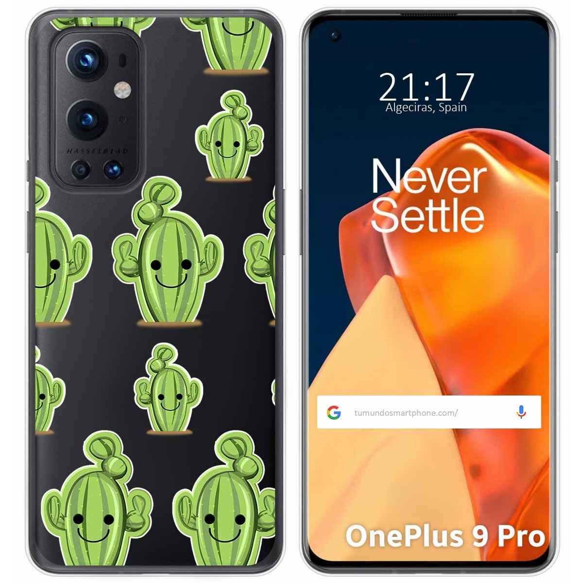 Funda Gel Transparente para OnePlus 9 Pro 5G diseño Cactus Dibujos