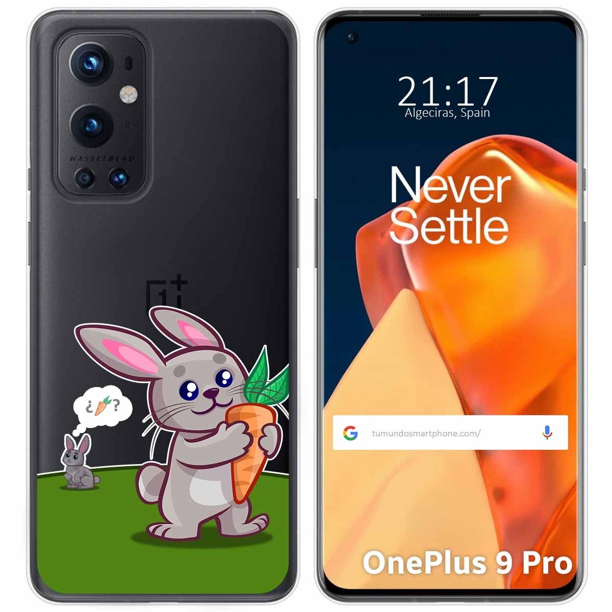 Funda Gel Transparente para OnePlus 9 Pro 5G diseño Conejo Dibujos