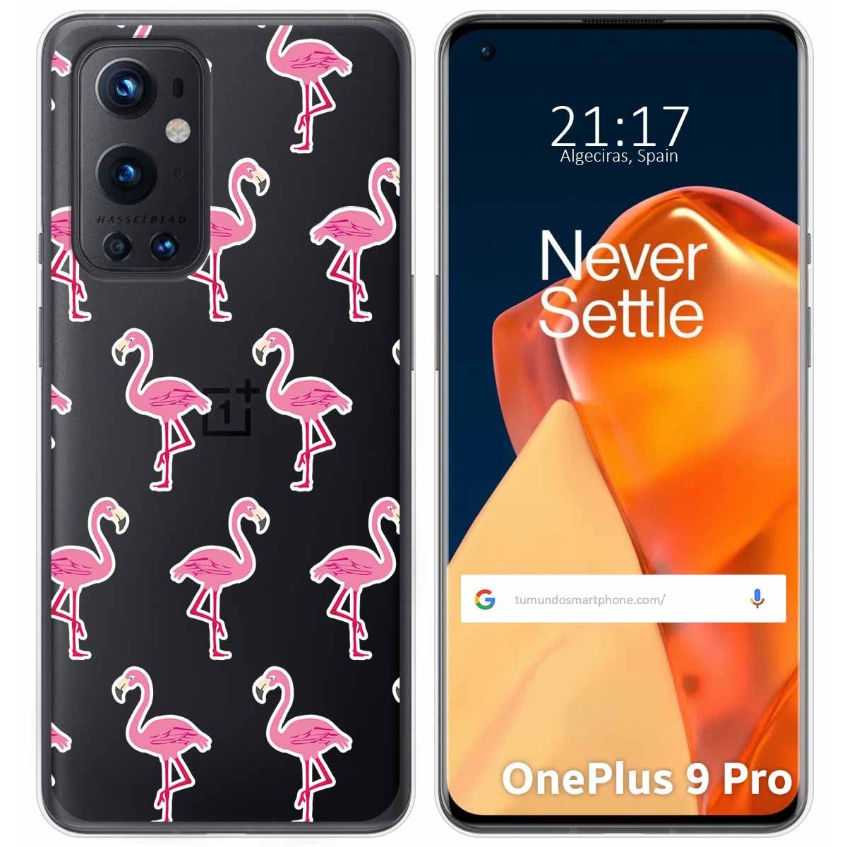 Funda Gel Transparente para OnePlus 9 Pro 5G diseño Flamenco Dibujos