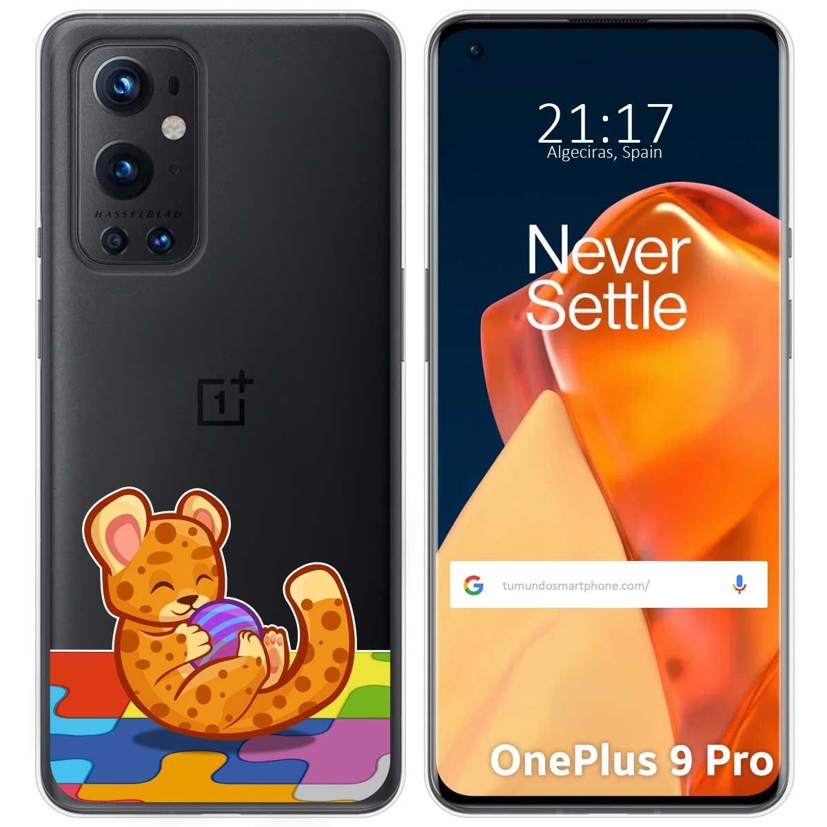 Funda Gel Transparente para OnePlus 9 Pro 5G diseño Leopardo Dibujos