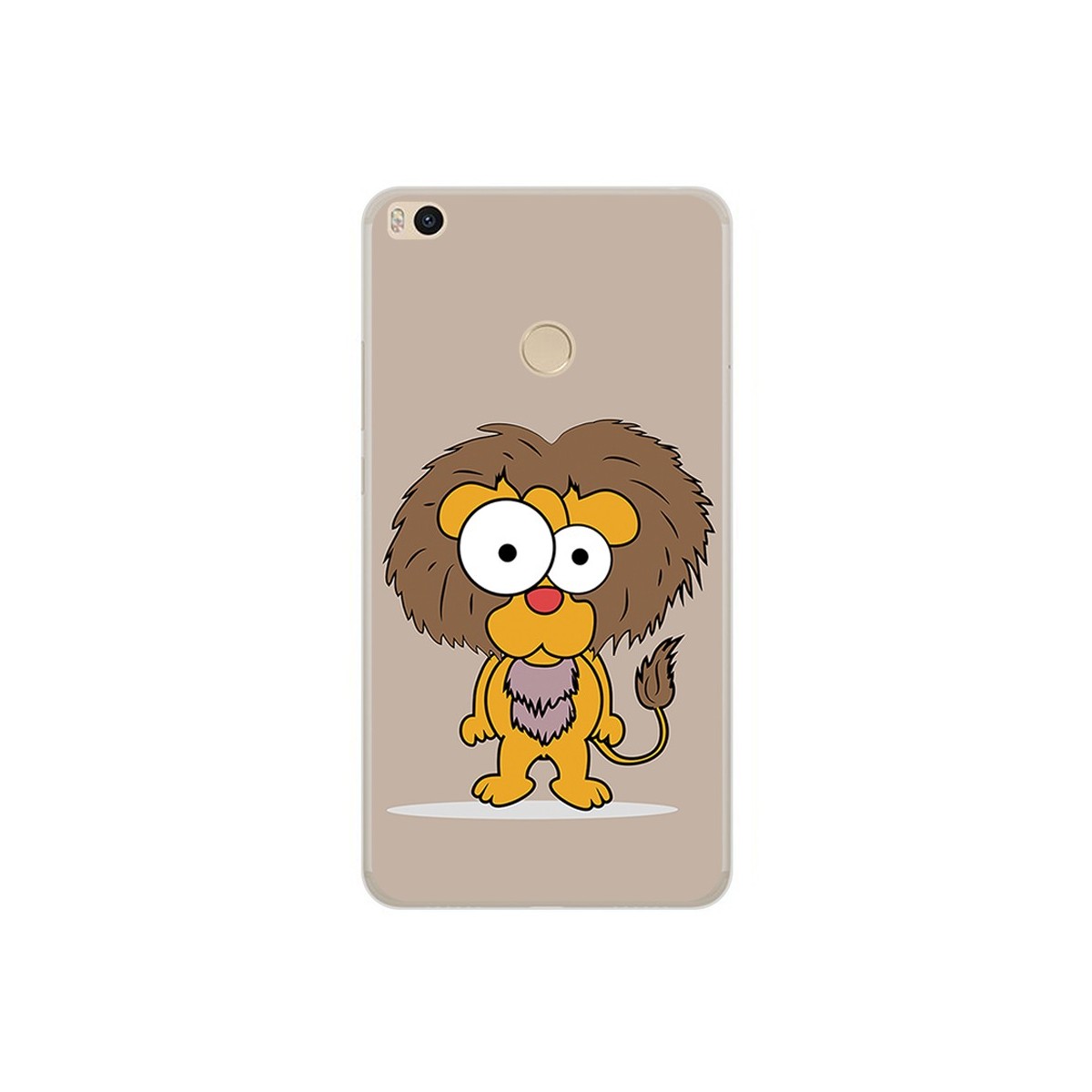Funda Gel Tpu para Xiaomi Mi Max 2 Diseño Leon Dibujos