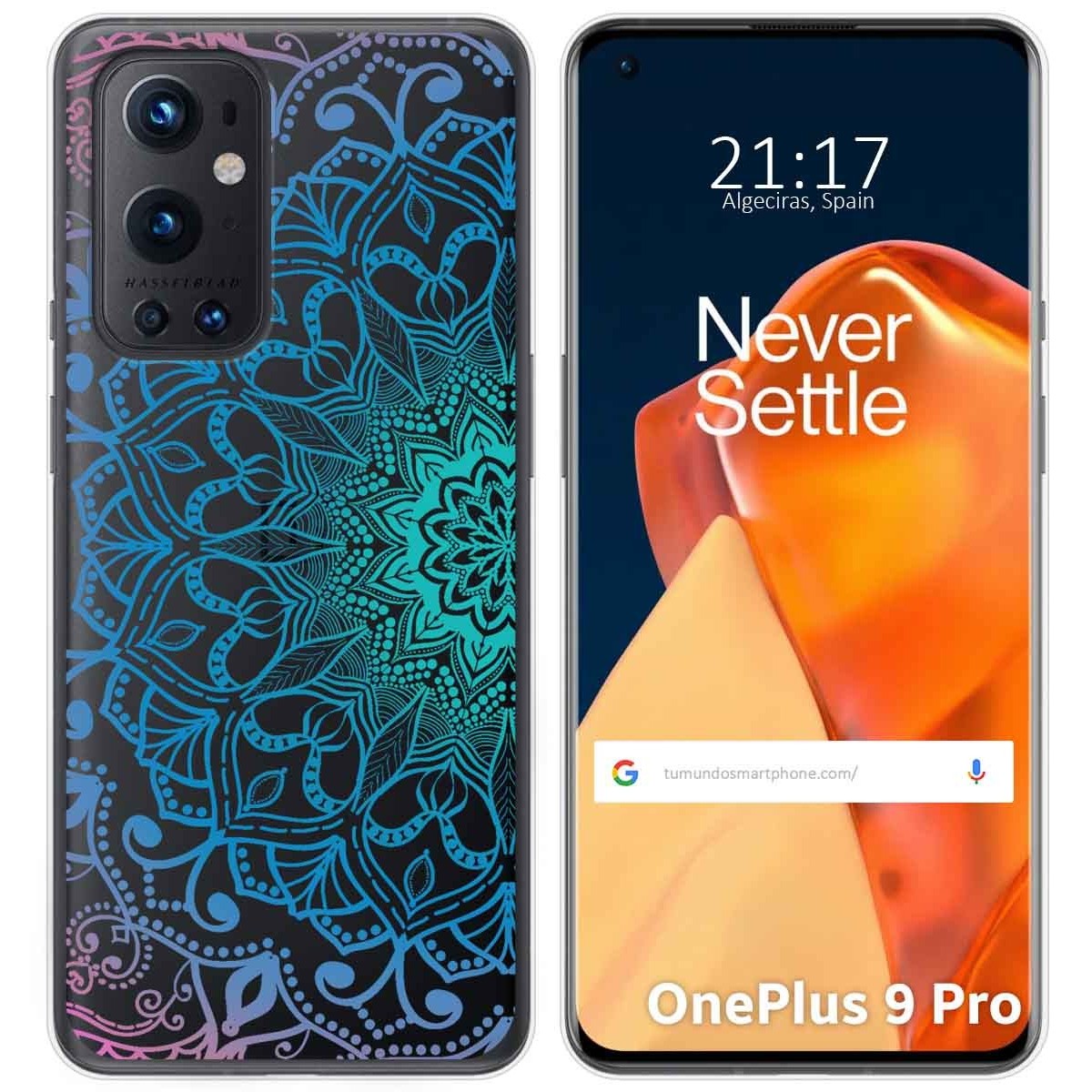 Funda Gel Transparente para OnePlus 9 Pro 5G diseño Mandala Dibujos