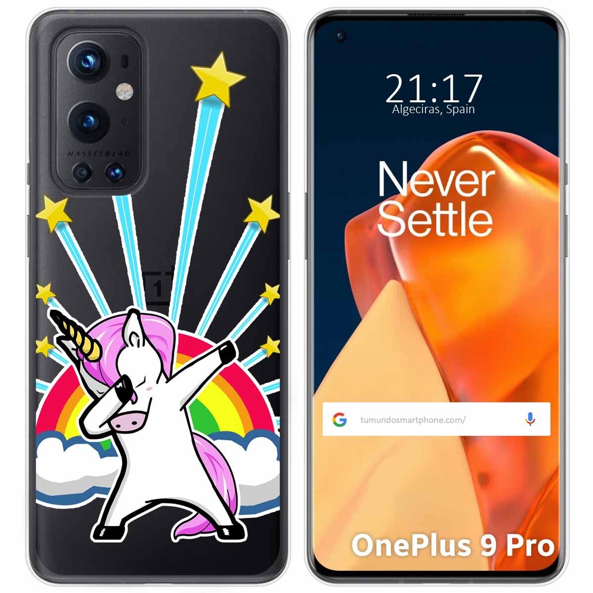 Funda Gel Transparente para OnePlus 9 Pro 5G diseño Unicornio Dibujos