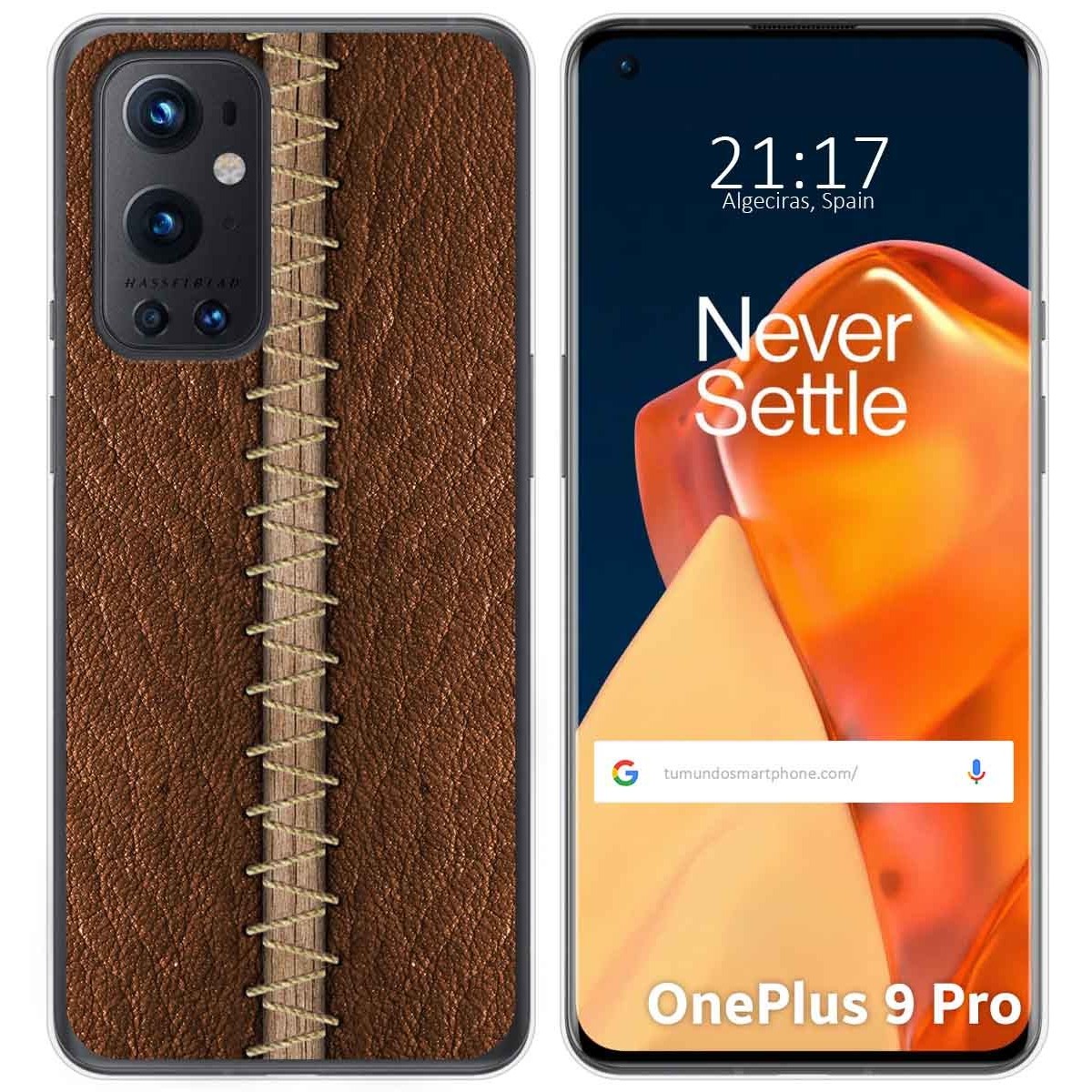 Funda Gel Tpu para OnePlus 9 Pro 5G diseño Cuero 01 Dibujos
