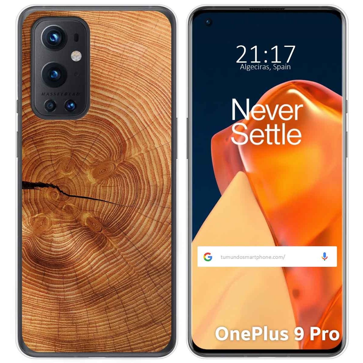 Funda Gel Tpu para OnePlus 9 Pro 5G diseño Madera 04 Dibujos