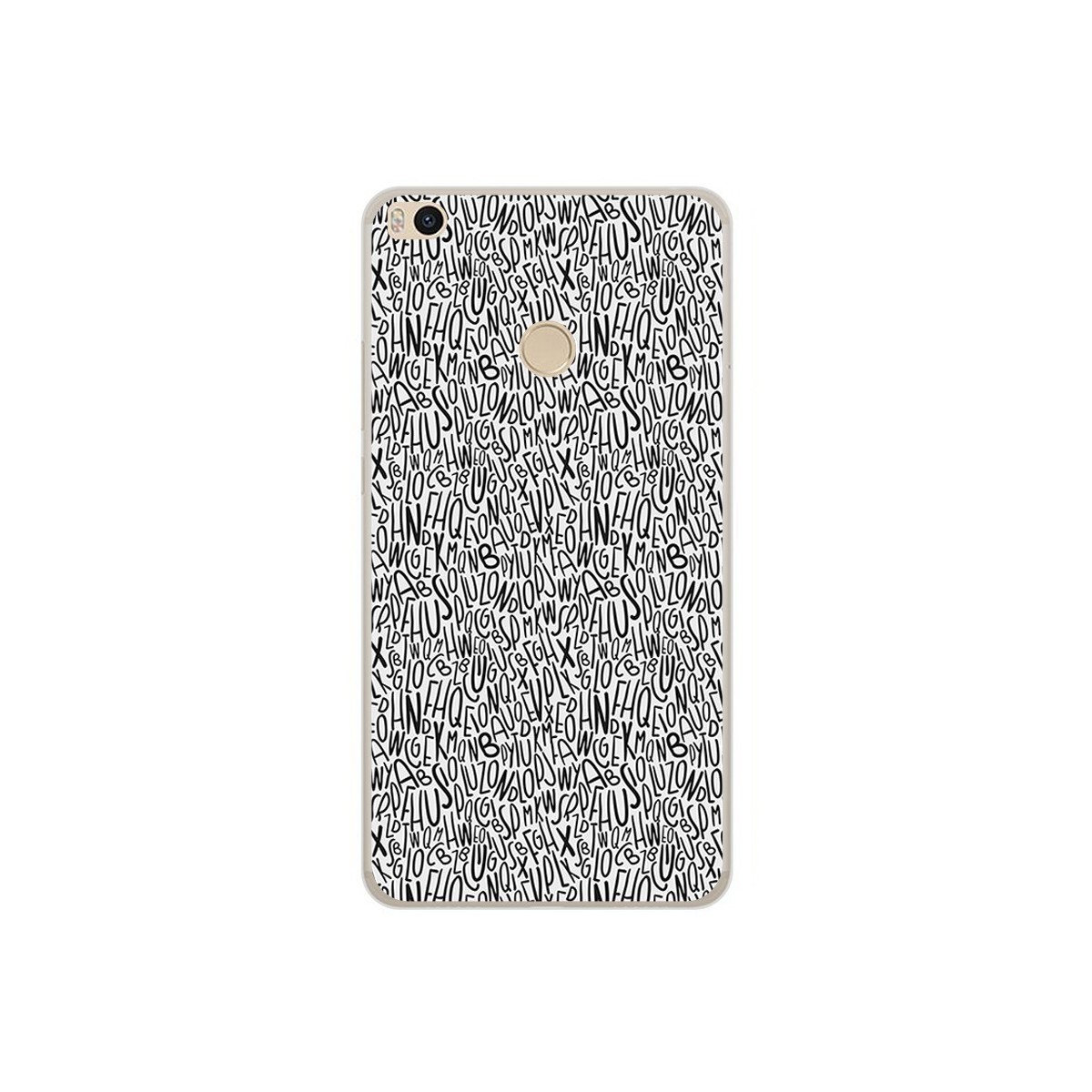 Funda Gel Tpu para Xiaomi Mi Max 2 Diseño Letras Dibujos