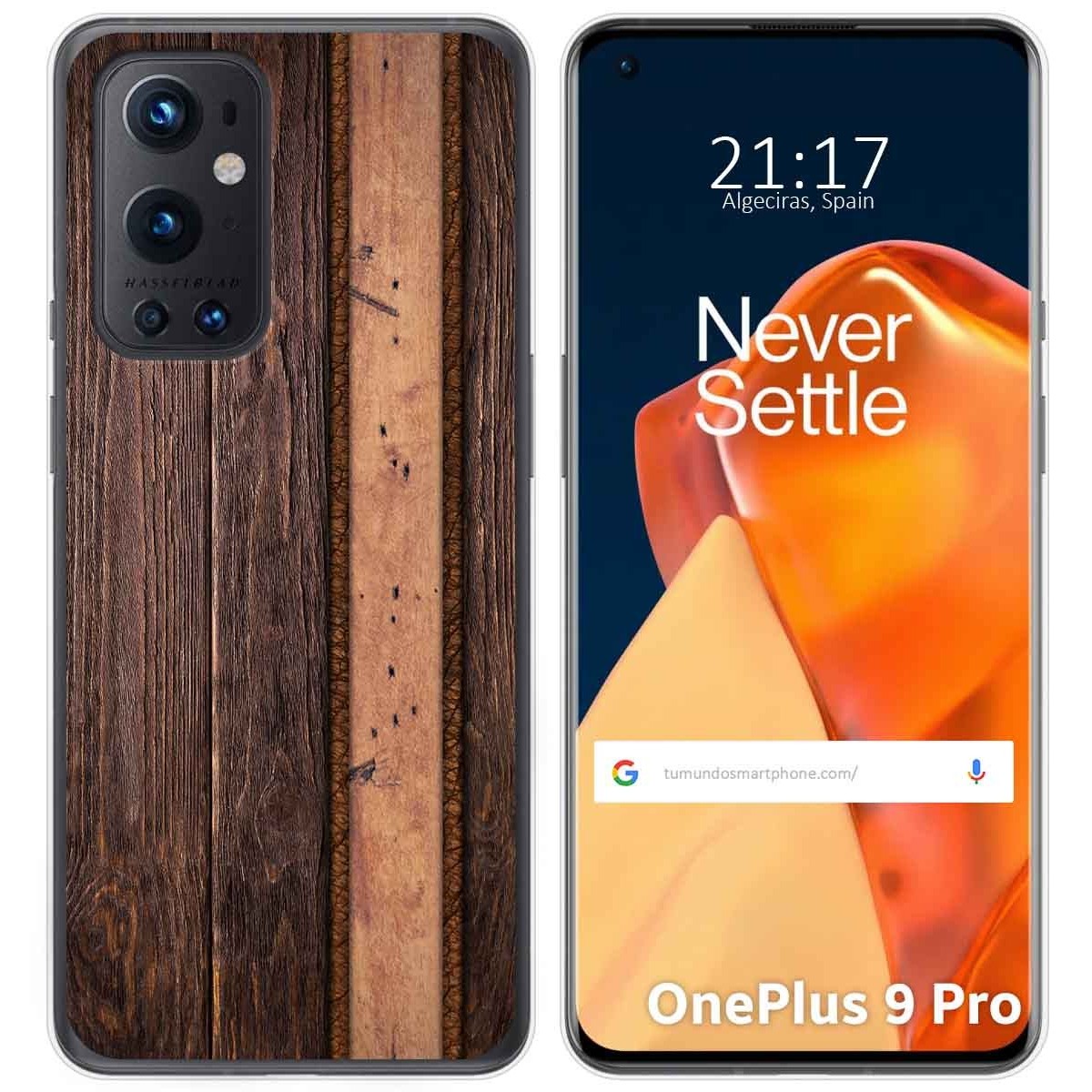 Funda Gel Tpu para OnePlus 9 Pro 5G diseño Madera 05 Dibujos