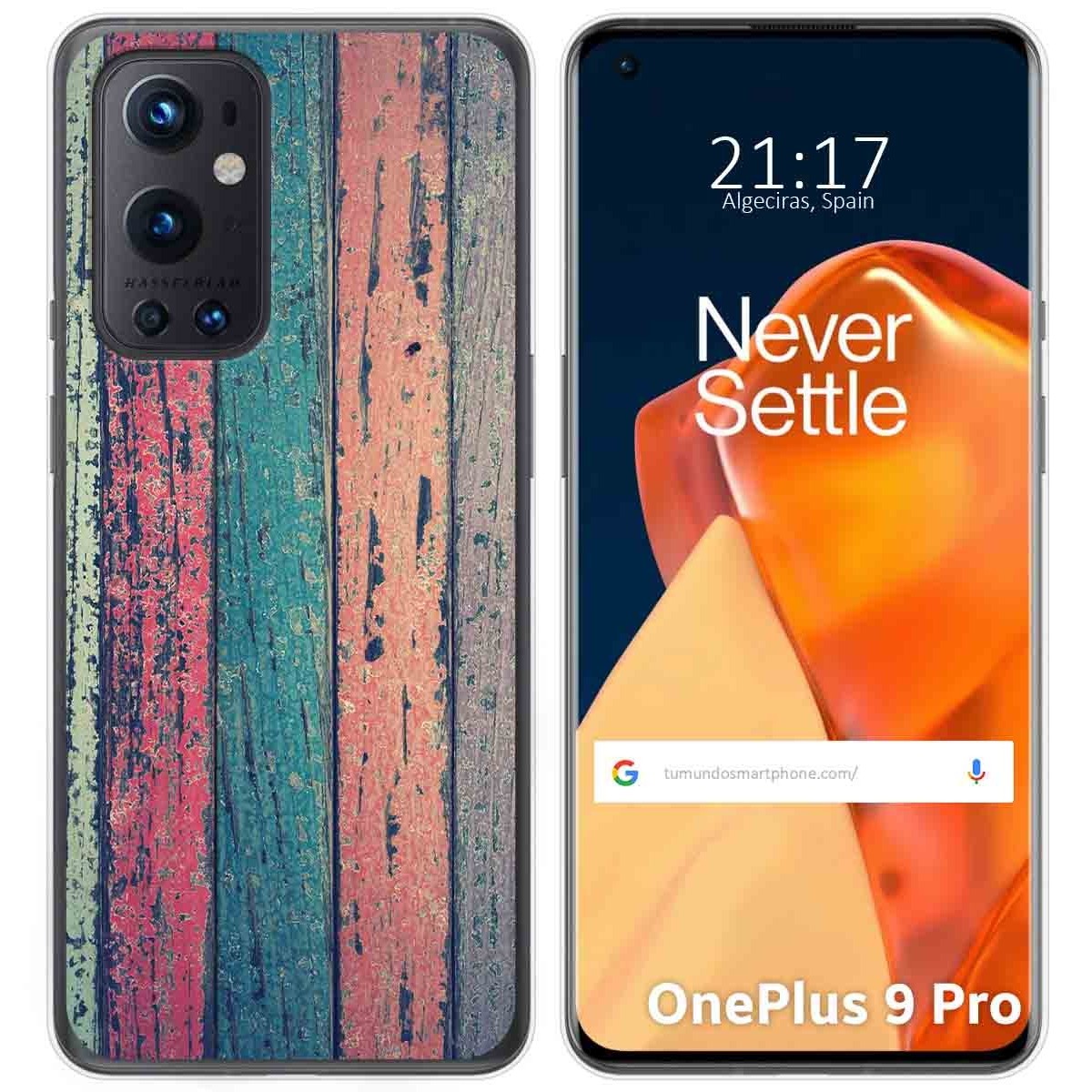 Funda Gel Tpu para OnePlus 9 Pro 5G diseño Madera 10 Dibujos