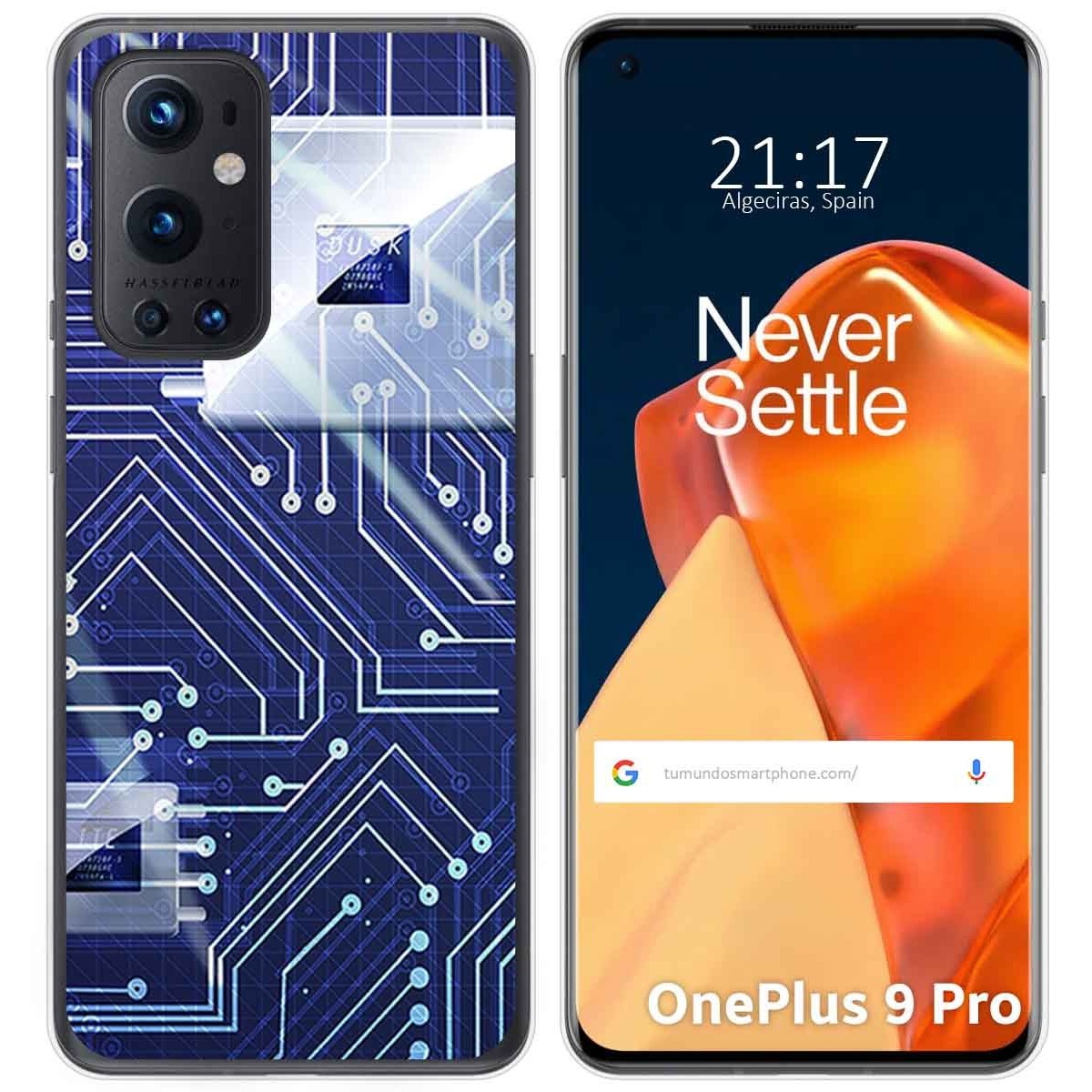 Funda Gel Tpu para OnePlus 9 Pro 5G diseño Circuito Dibujos
