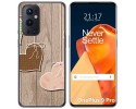 Funda Gel Tpu para OnePlus 9 Pro 5G diseño Corazones Madera Dibujos