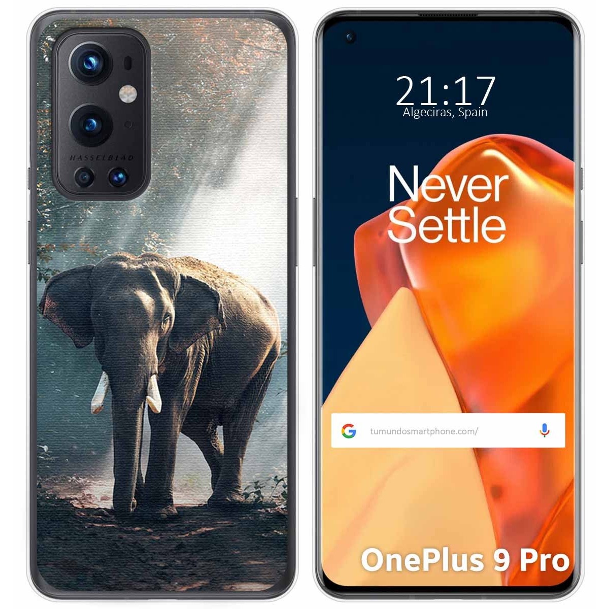 Funda Gel Tpu para OnePlus 9 Pro 5G diseño Elefante Dibujos
