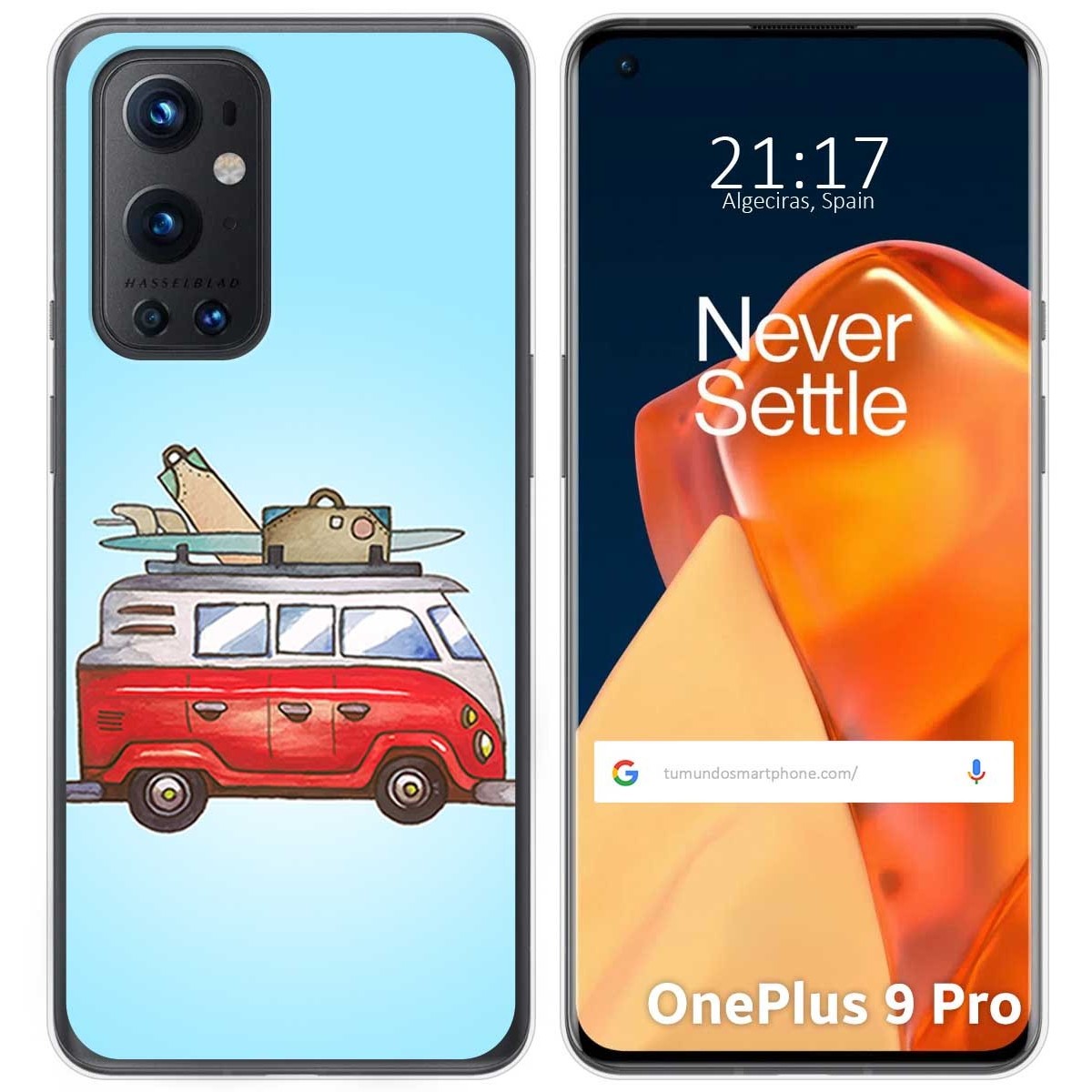 Funda Gel Tpu para OnePlus 9 Pro 5G diseño Furgoneta Dibujos