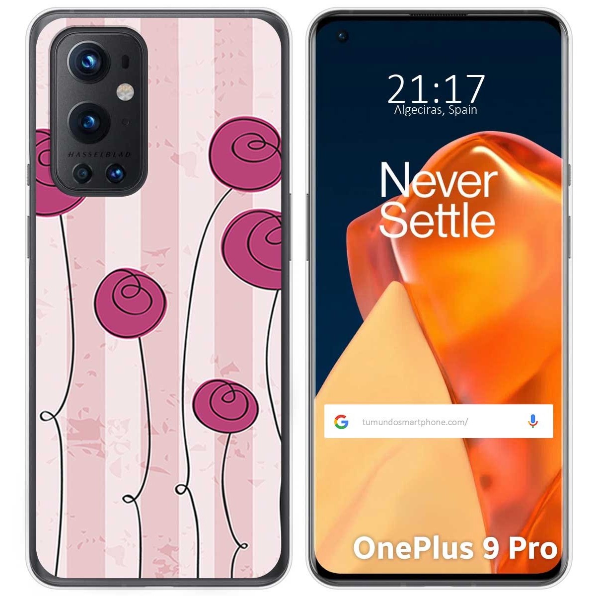 Funda Gel Tpu para OnePlus 9 Pro 5G diseño Flores Vintage Dibujos