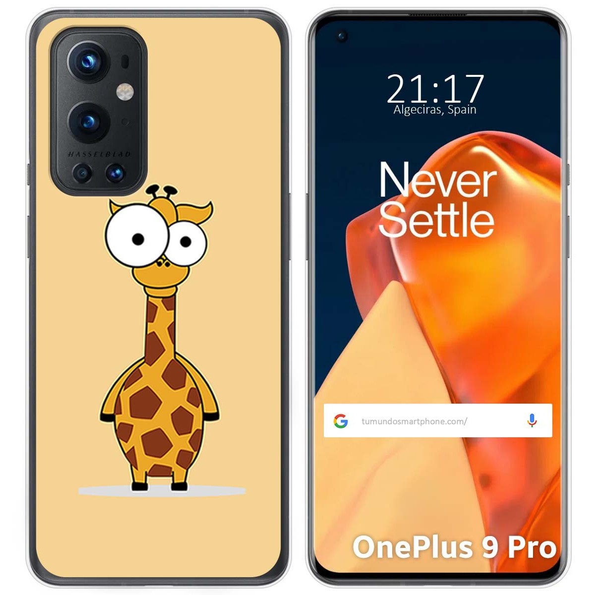 Funda Gel Tpu para OnePlus 9 Pro 5G diseño Jirafa Dibujos