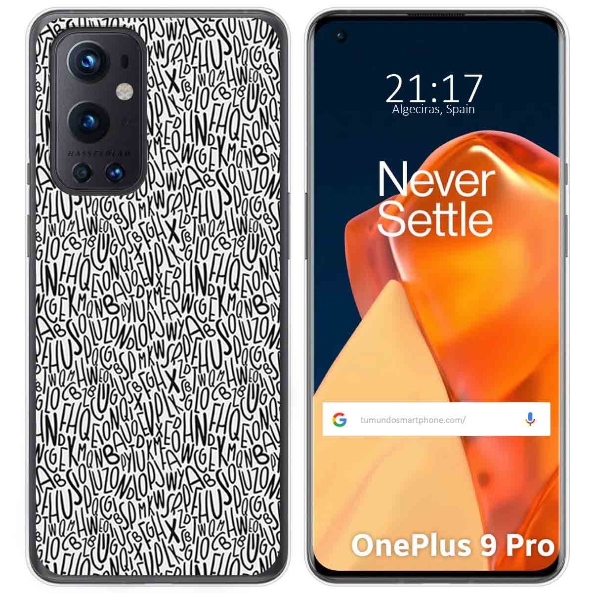Funda Gel Tpu para OnePlus 9 Pro 5G diseño Letras Dibujos