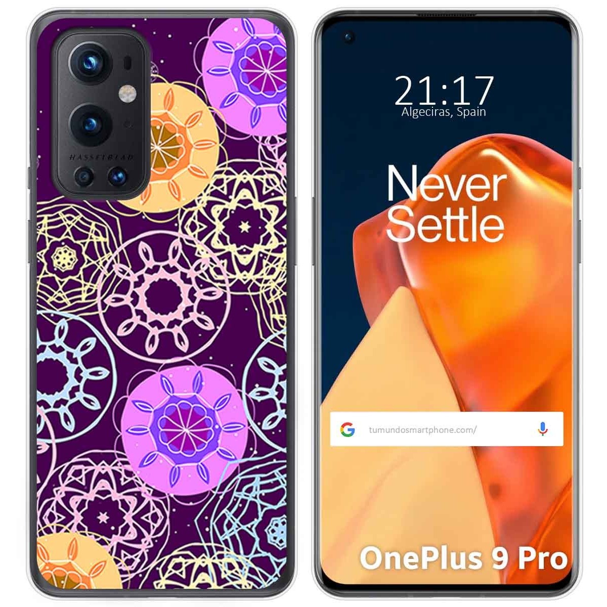 Funda Gel Tpu para OnePlus 9 Pro 5G diseño Radial Dibujos