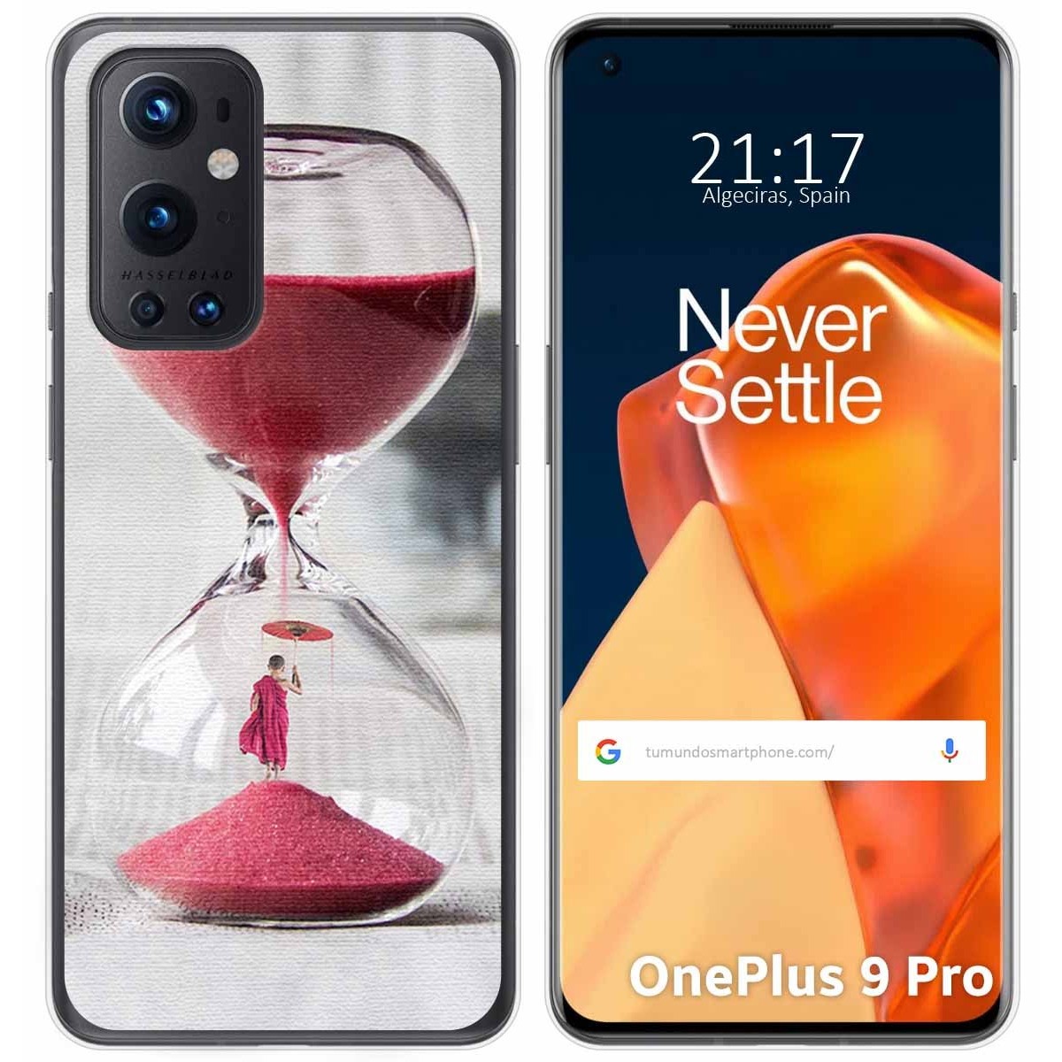 Funda Gel Tpu para OnePlus 9 Pro 5G diseño Reloj Dibujos