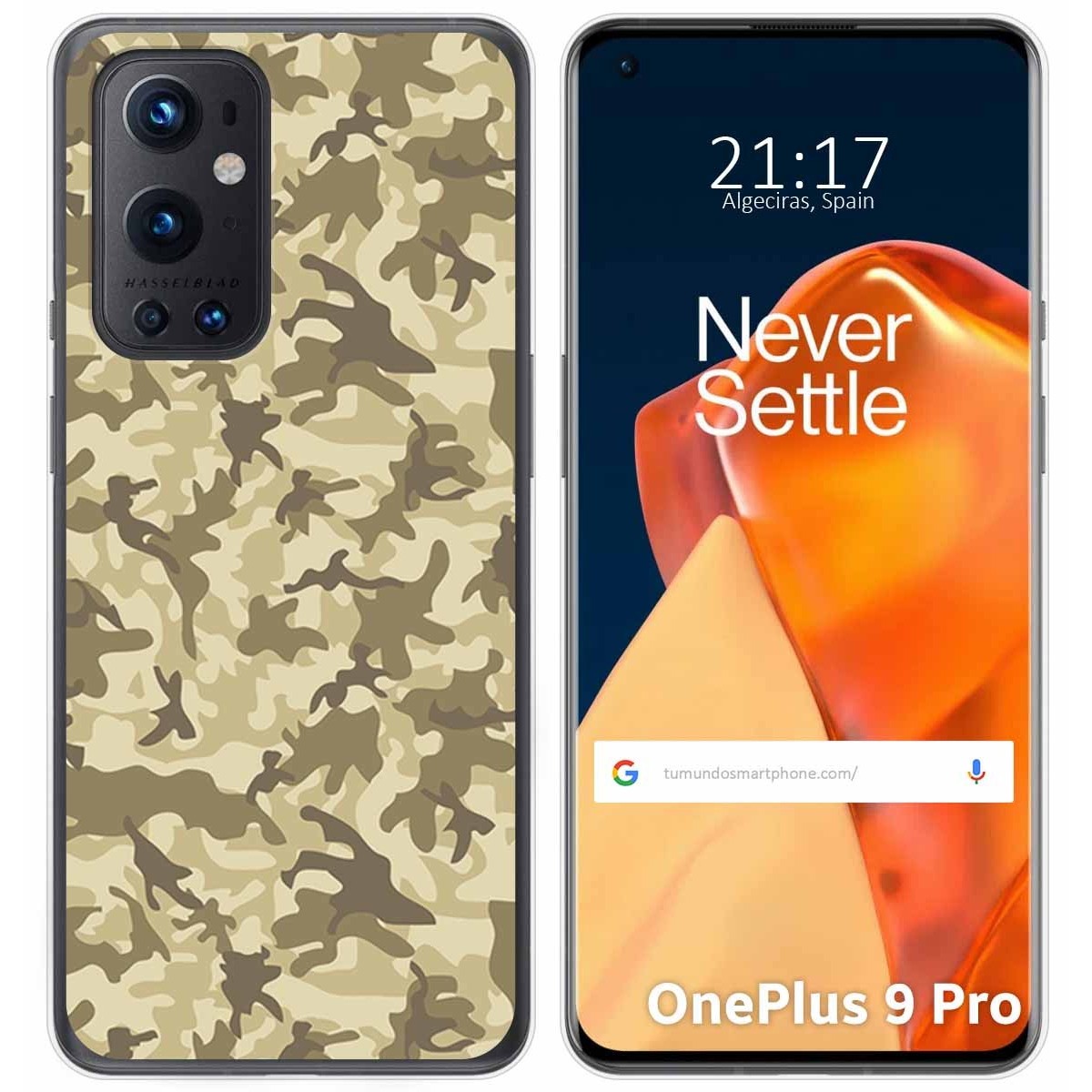 Funda Gel Tpu para OnePlus 9 Pro 5G diseño Sand Camuflaje Dibujos