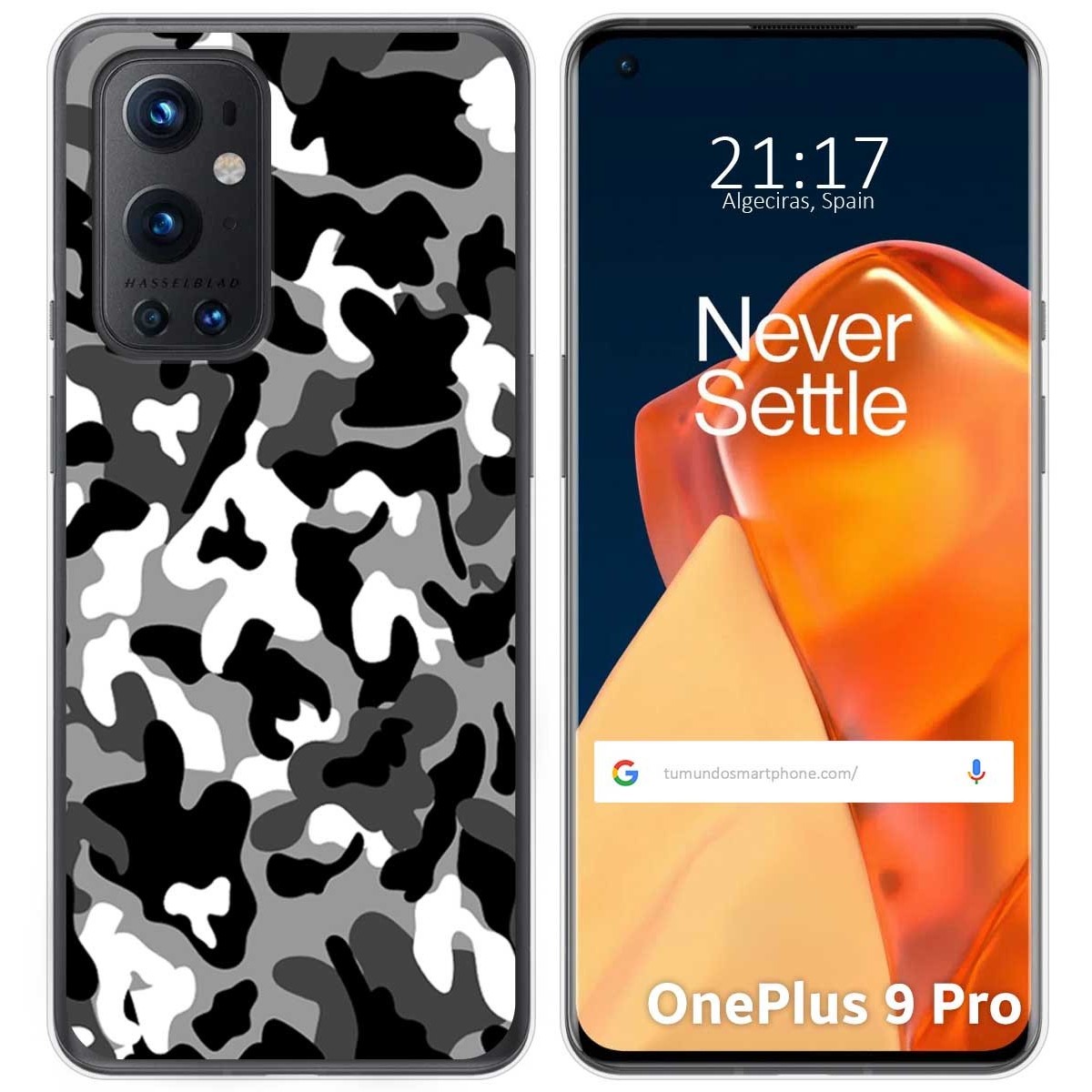 Funda Gel Tpu para OnePlus 9 Pro 5G diseño Snow Camuflaje Dibujos