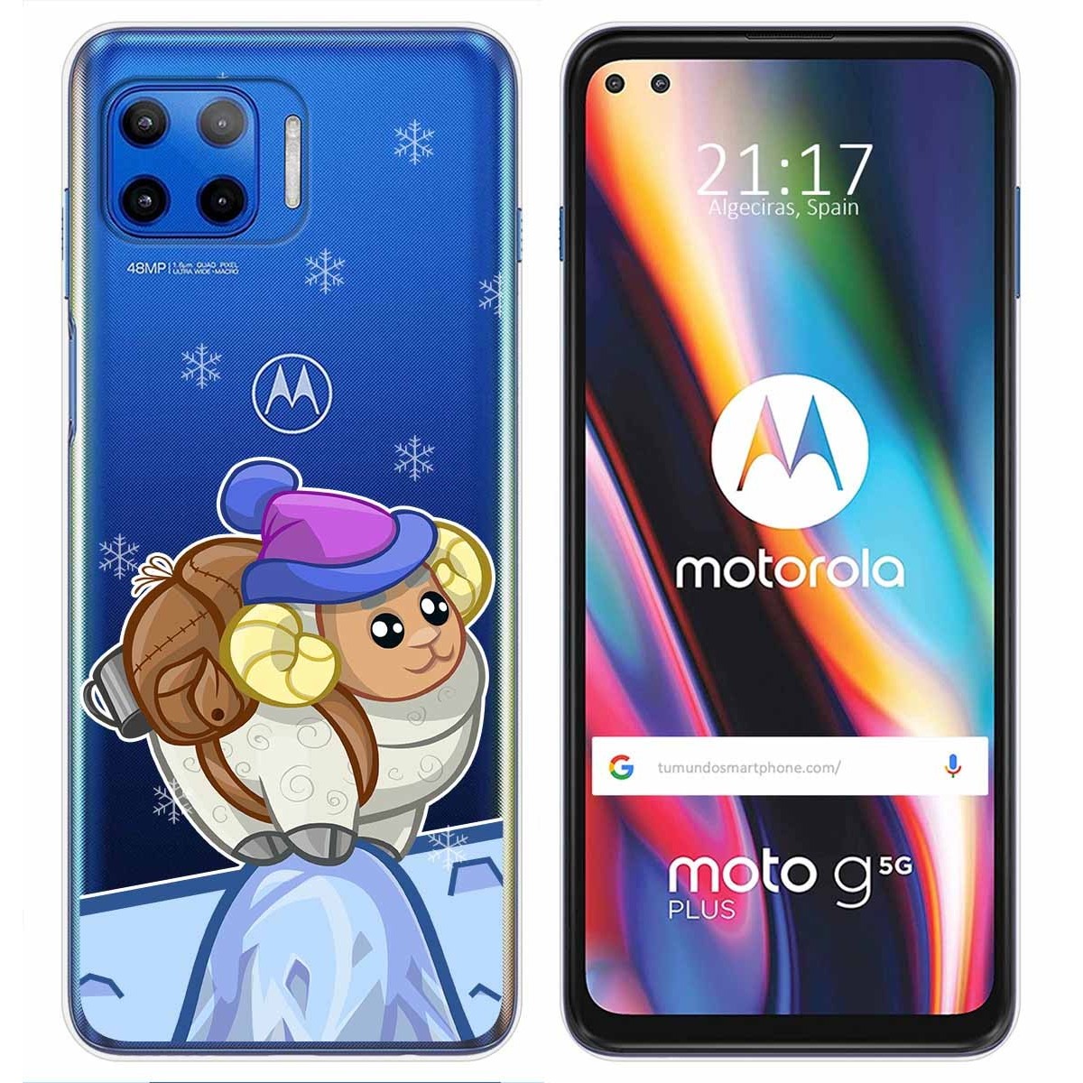 Funda Gel Transparente para Motorola Moto G 5G Plus diseño Cabra Dibujos