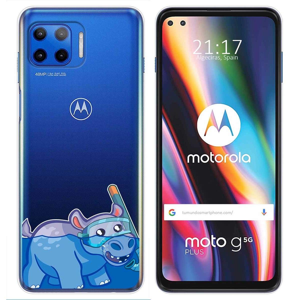 Funda Gel Transparente para Motorola Moto G 5G Plus diseño Hipo Dibujos