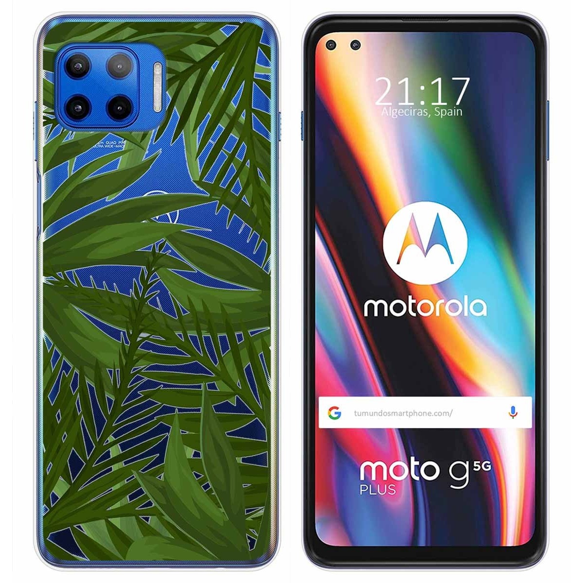 Funda Gel Transparente para Motorola Moto G 5G Plus diseño Jungla Dibujos