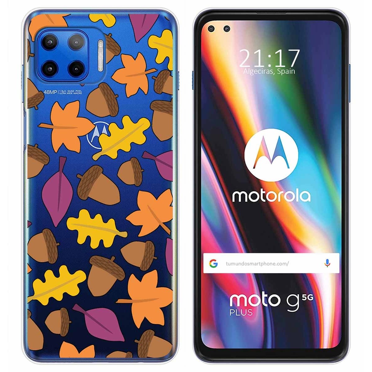 Funda Gel Transparente para Motorola Moto G 5G Plus diseño Otoño Dibujos