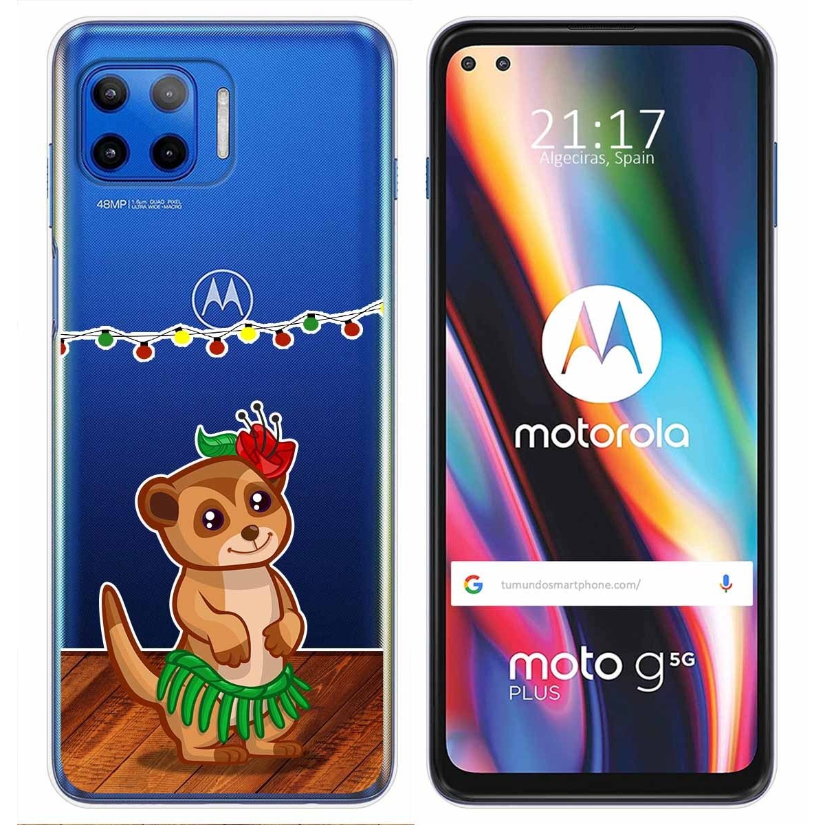 Funda Gel Transparente para Motorola Moto G 5G Plus diseño Suricata Dibujos